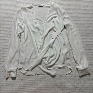 Bailey/44 Size:M White Draped Women's Blouse
